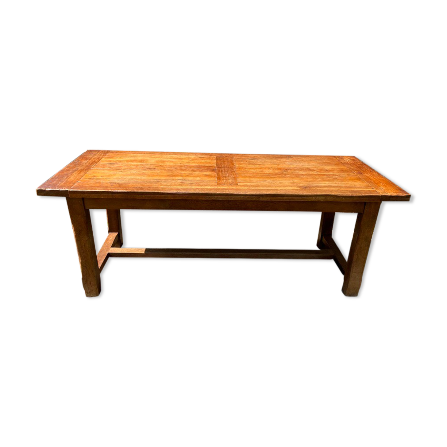 Solid oak dining farm meal table 1980