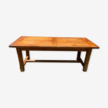 Solid oak dining farm meal table 1980