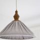 Pleated curtain Olga in linen and cotton with fine classic grey stripes.