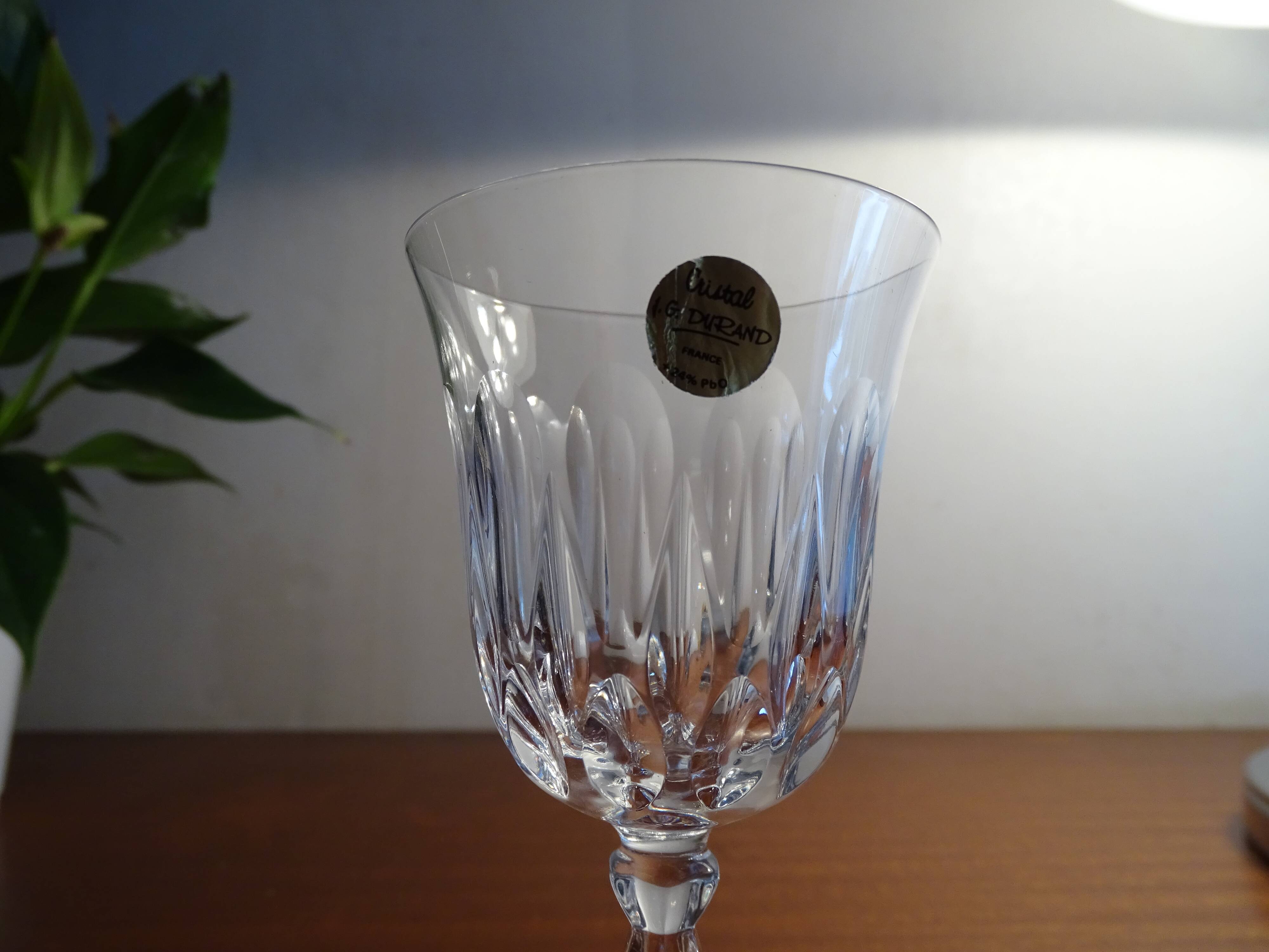 6 verres vin rouge Cristal d'Arques JG Durand Villiers 11,5 cl taille Beaulieu