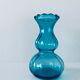 Blue glass vase