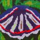 Handwoven Romanian rug with colorful bohemian floral design 294x146cm