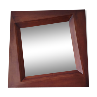 Exotic wooden mirror 1m x 1m