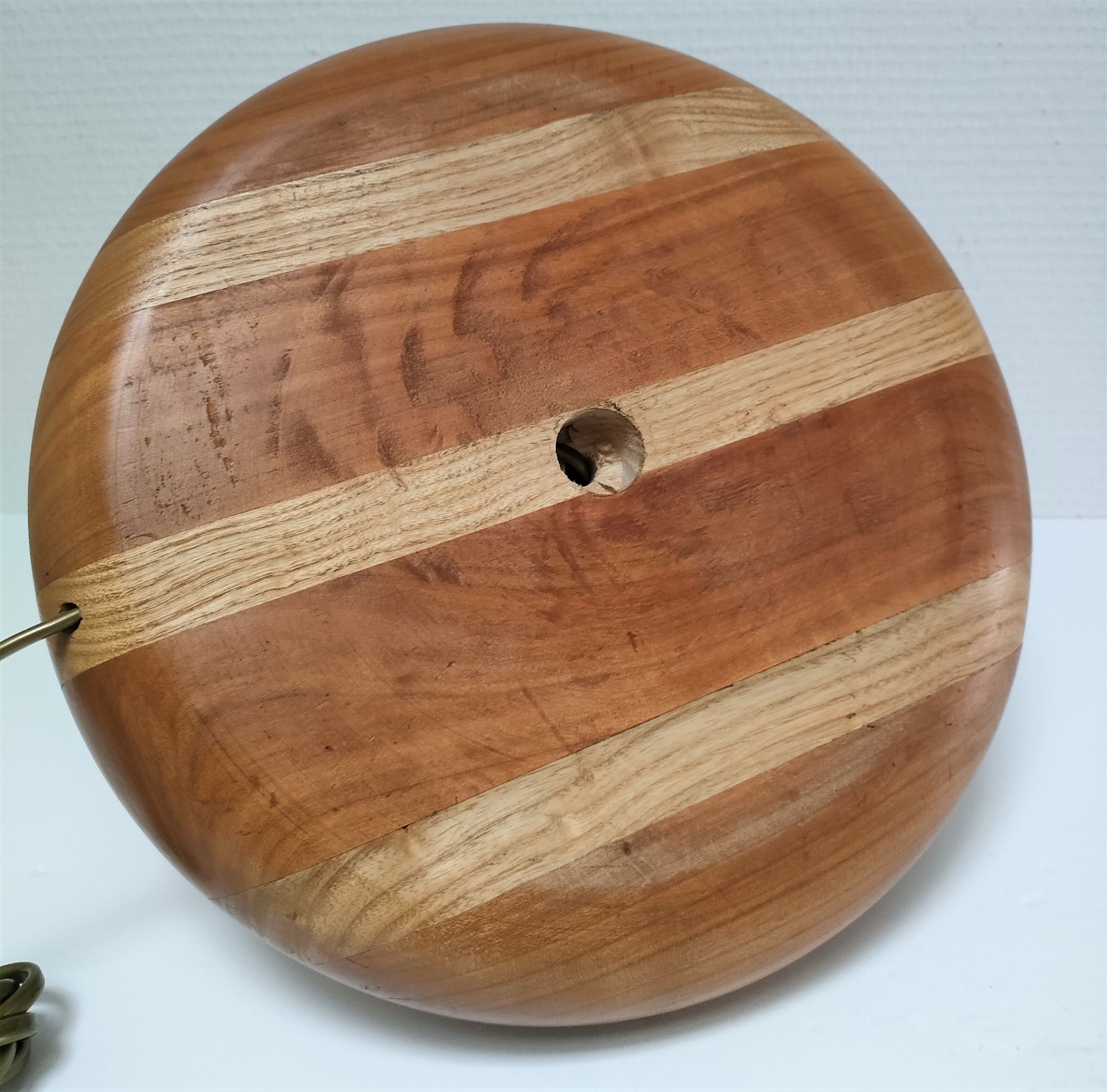 Solid wood lamp foot circular design 90s