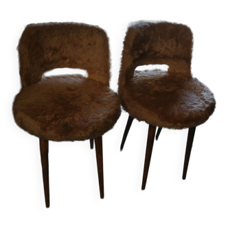 Pair of moumoute armchairs