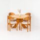 Dining set in pine with 4 chairs by Vamdrup