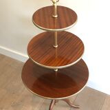 Round table of neoclassical style with triple plateaux 1940