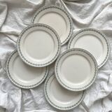 6 flat plates in iron earth "Nobilis" U&C Sarreguemines