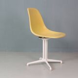 Charles & Ray Eames "La Fonda" Light Yellow Fiberglass Chairs Herman Miller