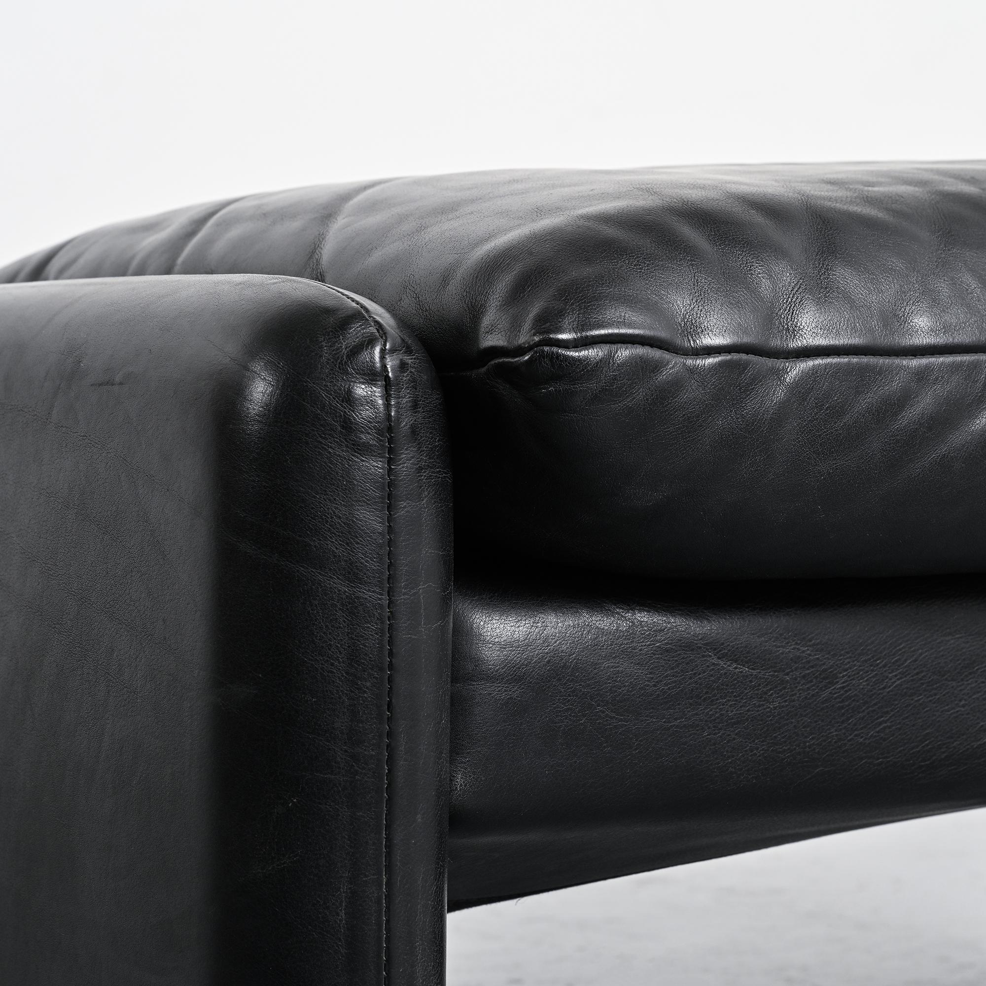 Pair of Maralunga ottomans, Vico Magistretti for Cassina, Italy, 1973