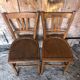 Pair of vintage luterma light wood bistro chairs