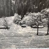 Ancienne photographie montagne noir et blanc XXL
