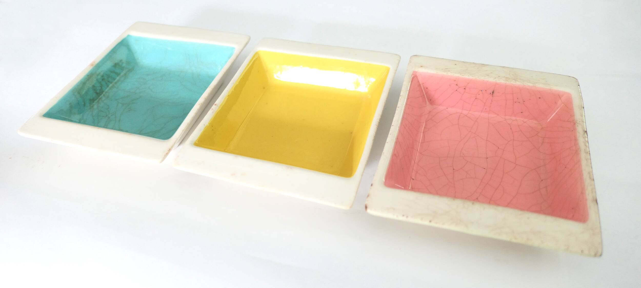 Trio de vide-poches céramique allemande des années 1950