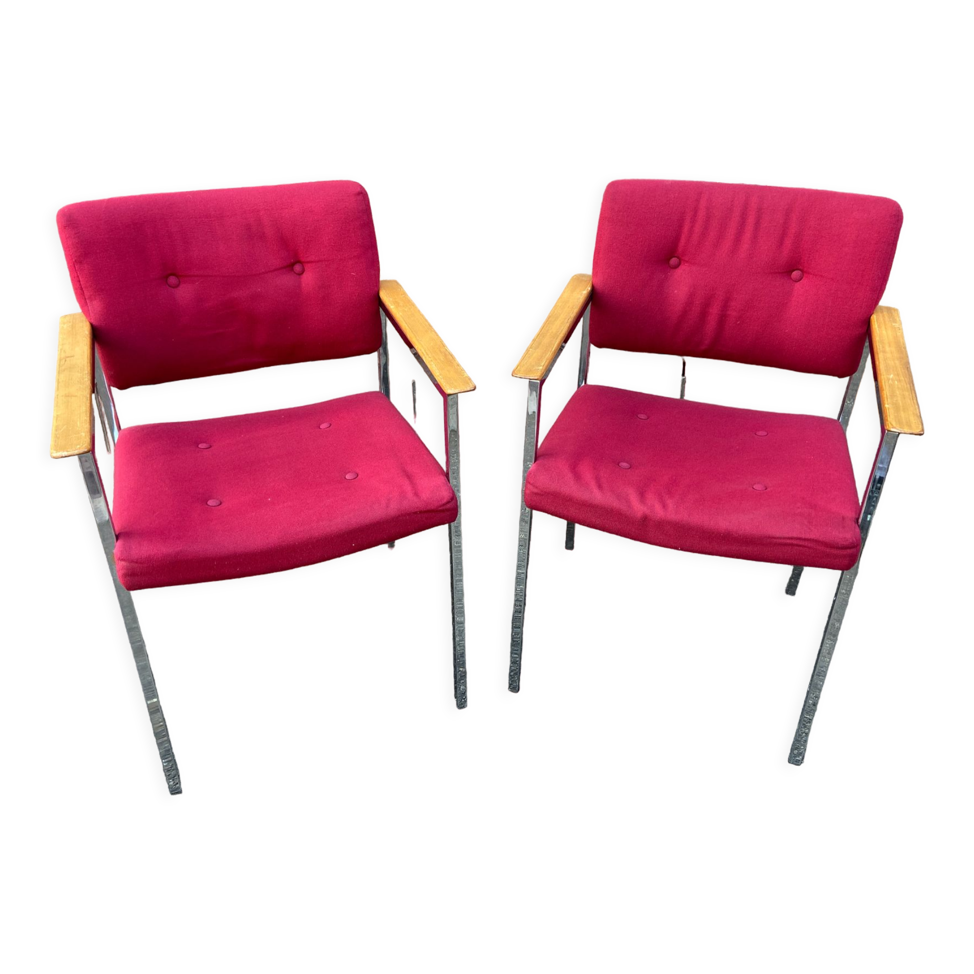 Pair of armchairs design Polsterstühle Röder & Söhne Frankfurt
