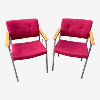 Pair of armchairs design Polsterstühle Röder & Söhne Frankfurt