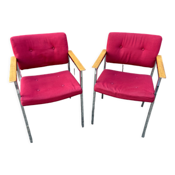 Pair of armchairs design Polsterstühle Röder & Söhne Frankfurt
