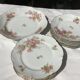 6 plates porcelain dessert J.B.T-Cie Limoges edged gold