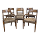 Série de 4 chaises + 2 fauteuils anglais en acajou fin XIXème