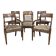 Série de 4 chaises + 2 fauteuils anglais en acajou fin XIXème