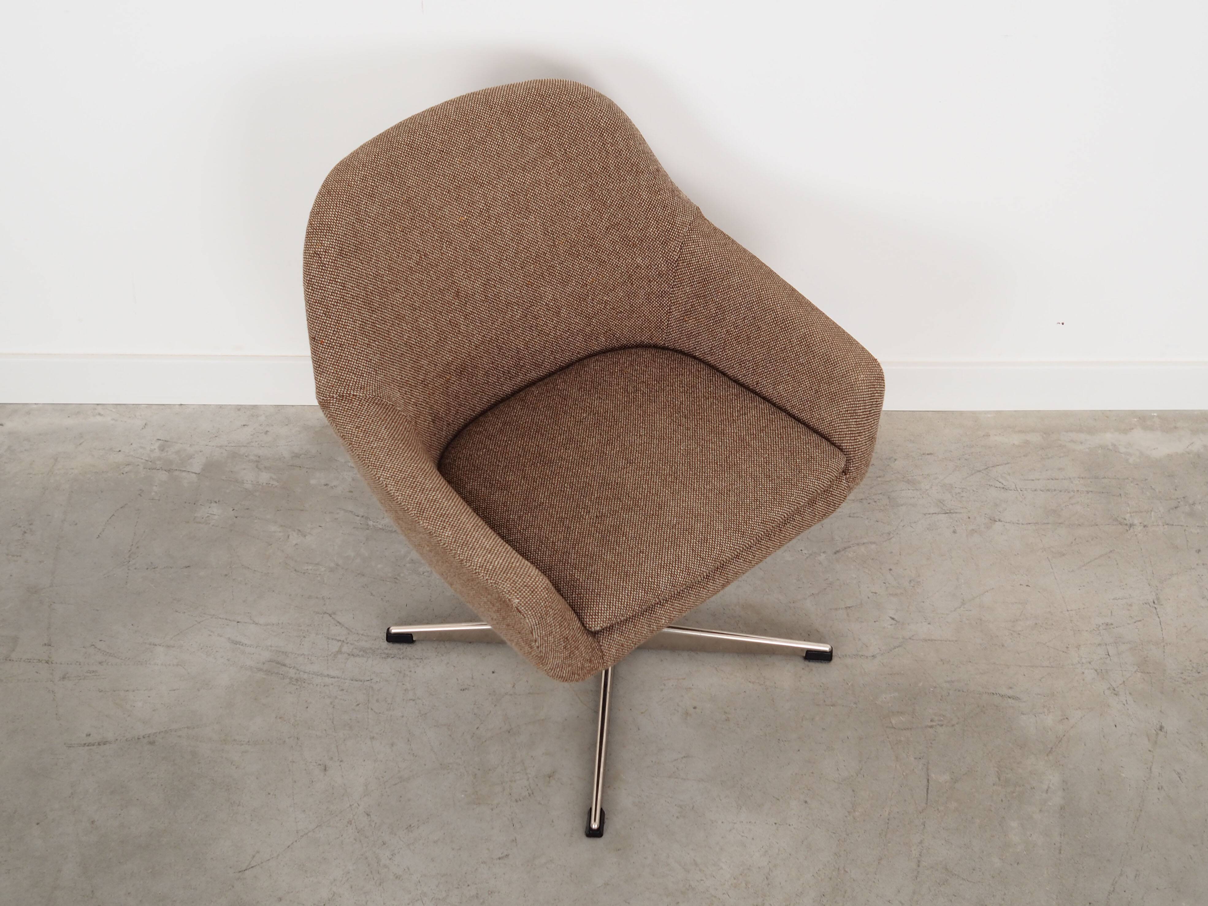 Brown armchair, Danish design, 1970s, production: Denmark
