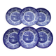 6 Broad Hurst Staffordshire English Porcelain Dessert Plates