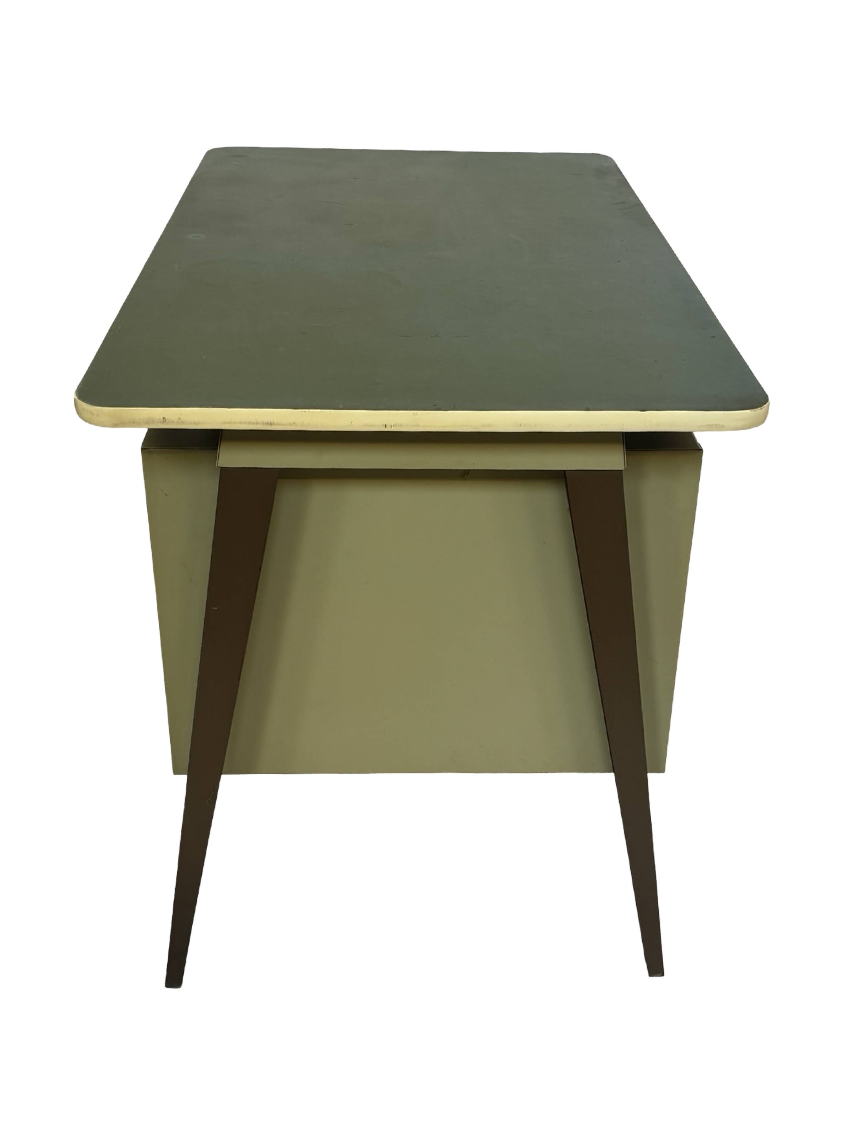 Vintage industrial Drentea Roomsteel desk 1960s metal design