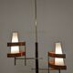 Scandinavian teak and brass chandelier from the 50s/60s