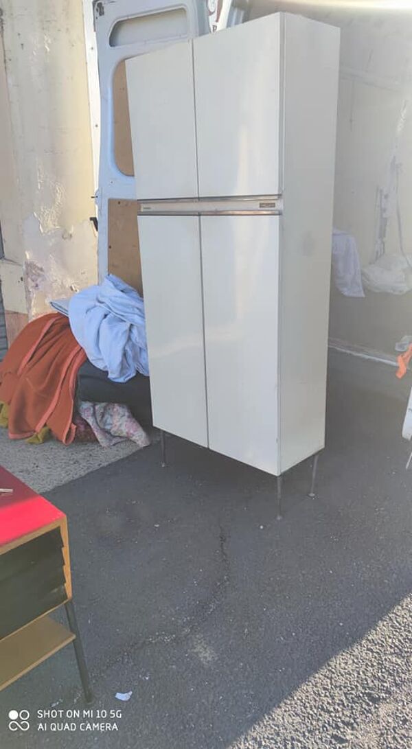 Buffet en acier de cuisine vers 1950/60