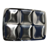 Plat compartimenté rectangulaire en inox