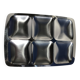 Stainless steel rectangular dish with compartments