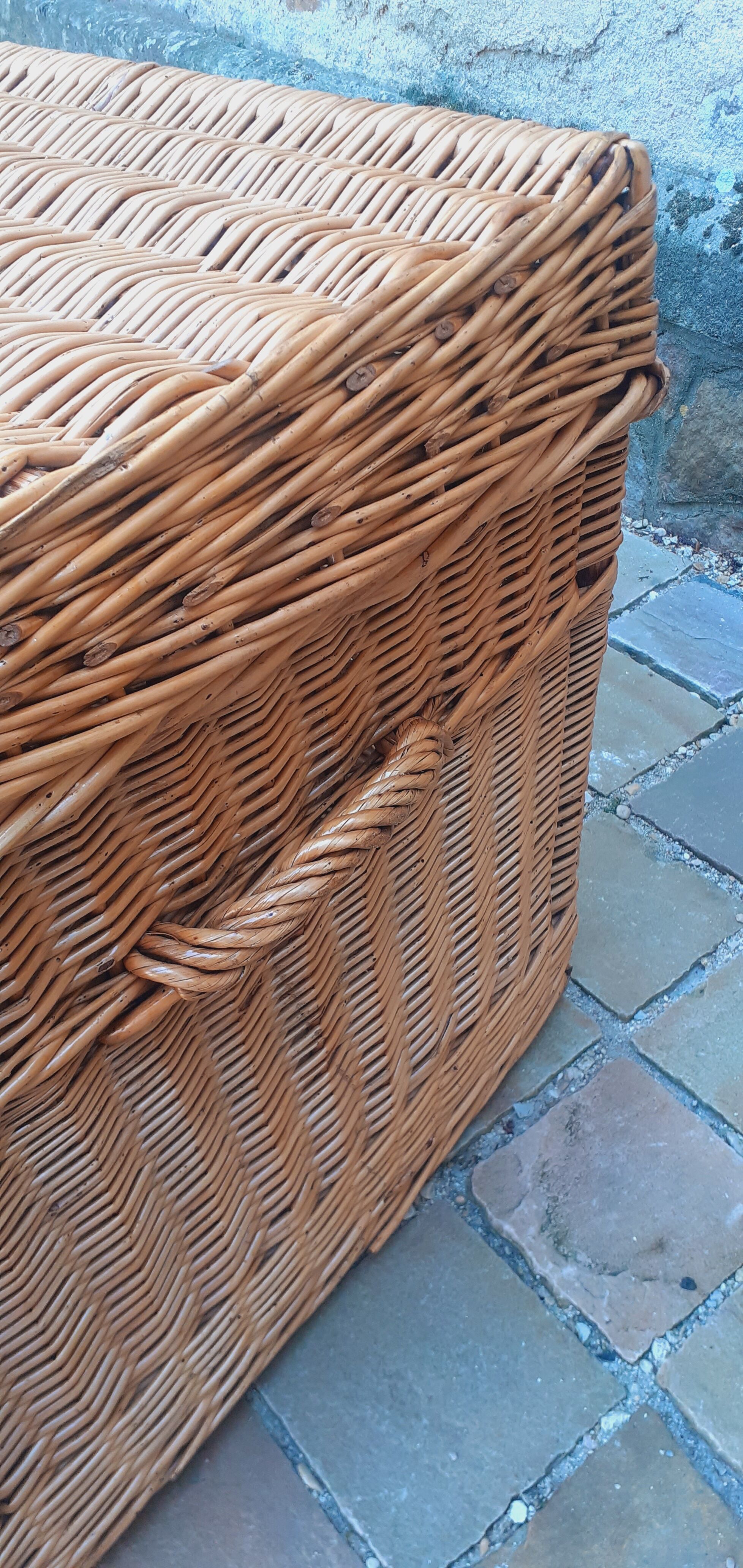 Rattan storage trunk late nineteenth century