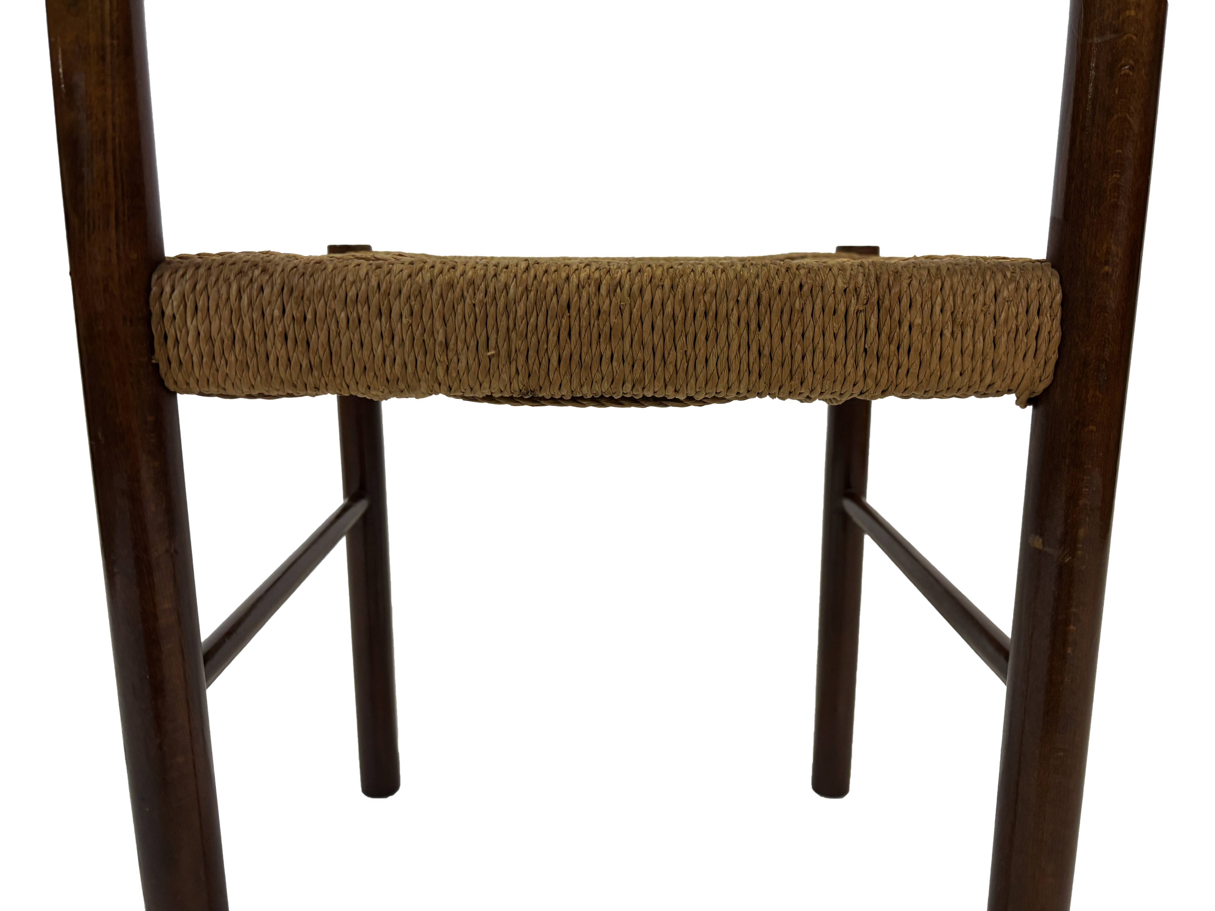 Vintage chair danish design papercord 60s dining chair