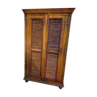 Armoire Indienne Rajasthan jaune, à claires-voies