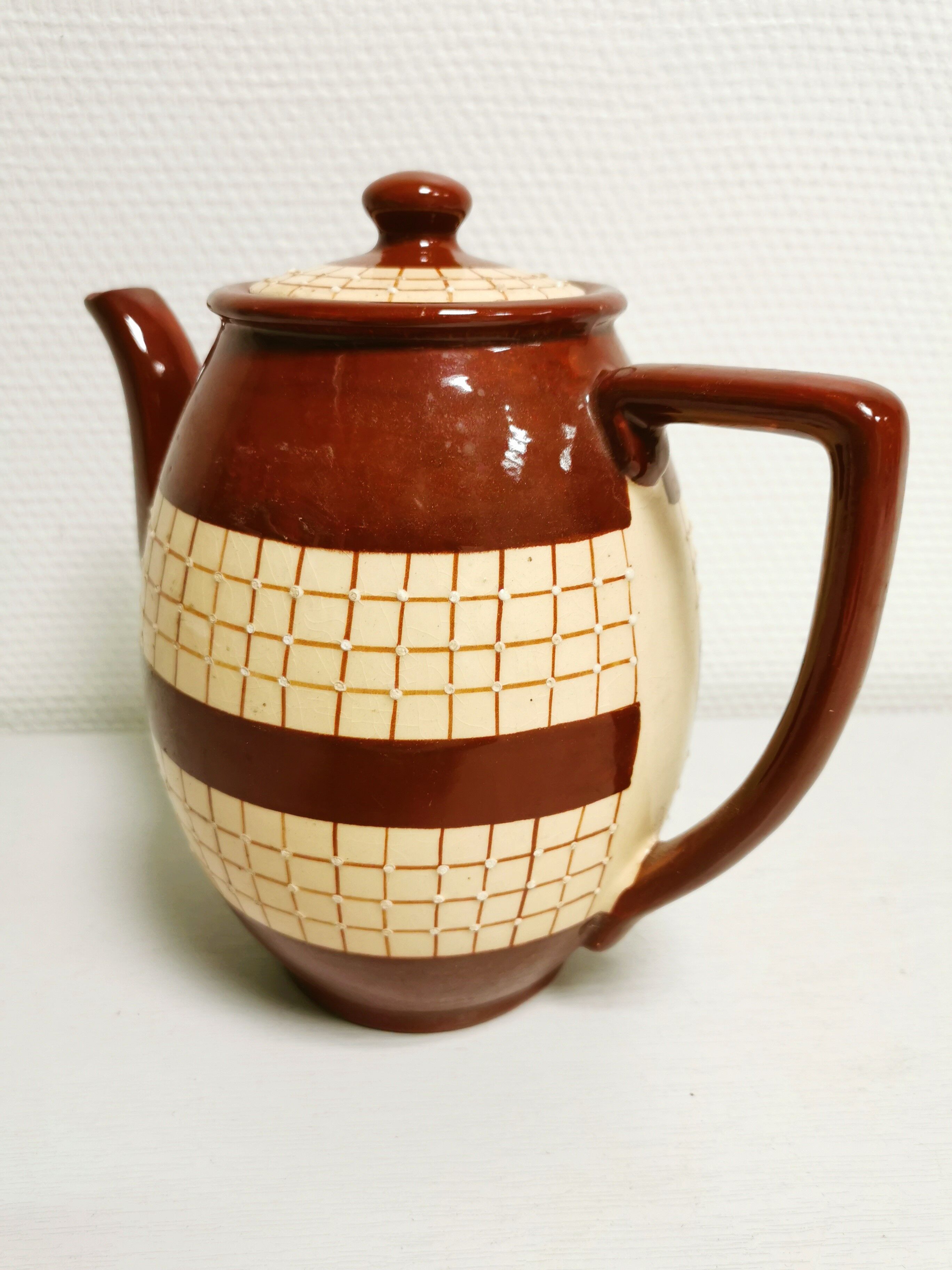 Vintage coffee maker, Faience de Longchamps