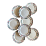 Set of 8 flat plates vintage model Cécile de HBCM