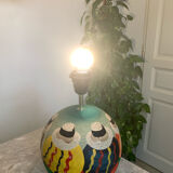 Vintage ball lamp - Arty style - hand-painted