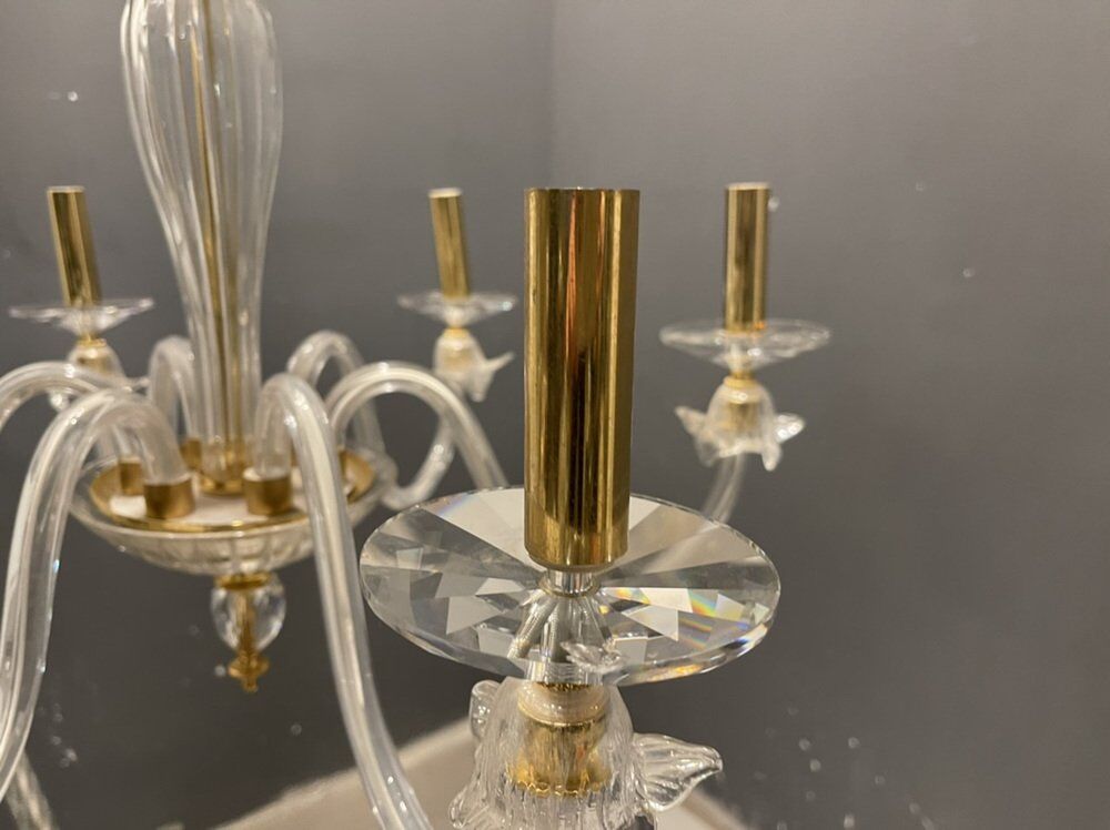 Lustre italien en verre de Murano