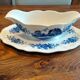 Saaucière porcelain Sarreguemines old romantic décor blue