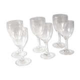 Set of 6 chiseled glasses