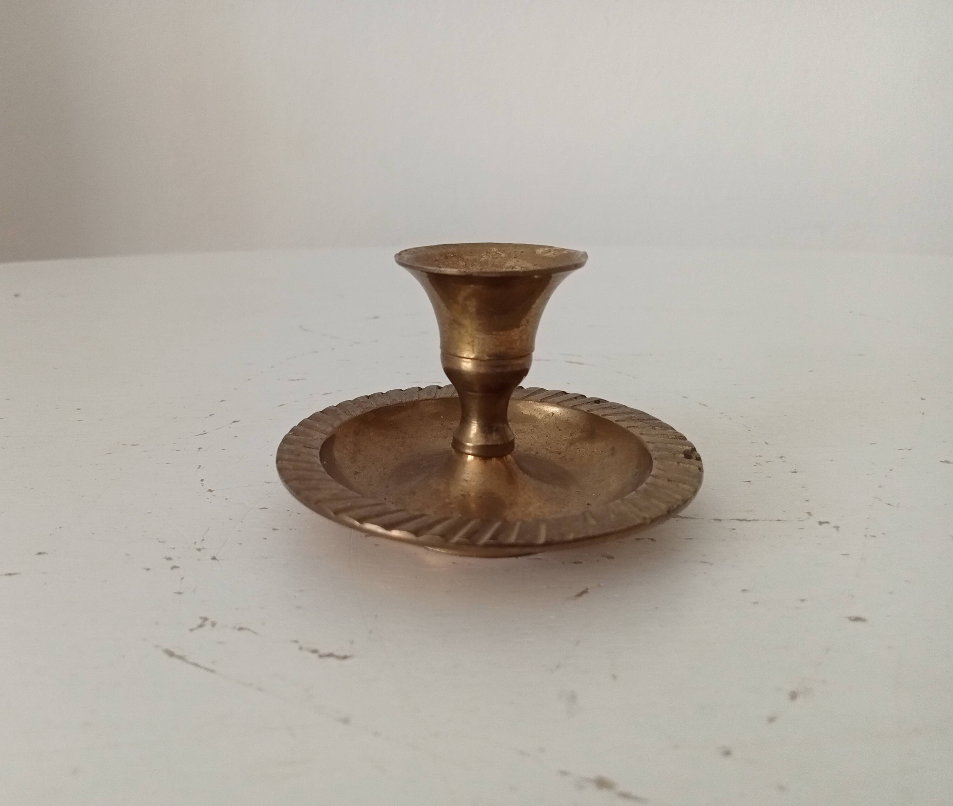 Vintage brass candle holder