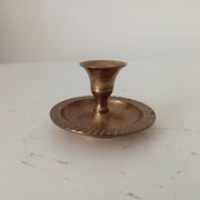 Bougeoir vintage en laiton doré
