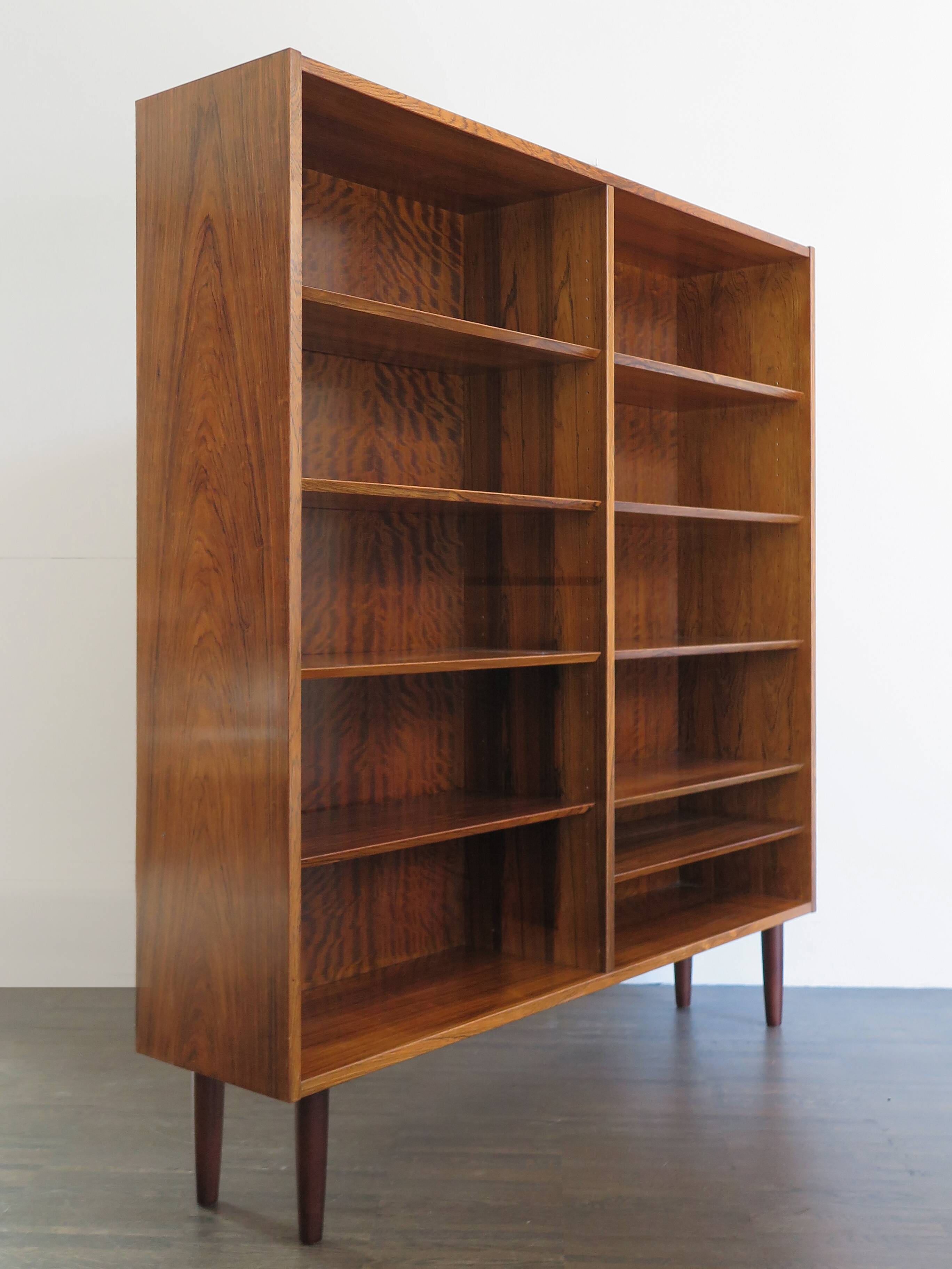 Poul Hundevad scandinavian rosewood bookcase, Denmark 1960s