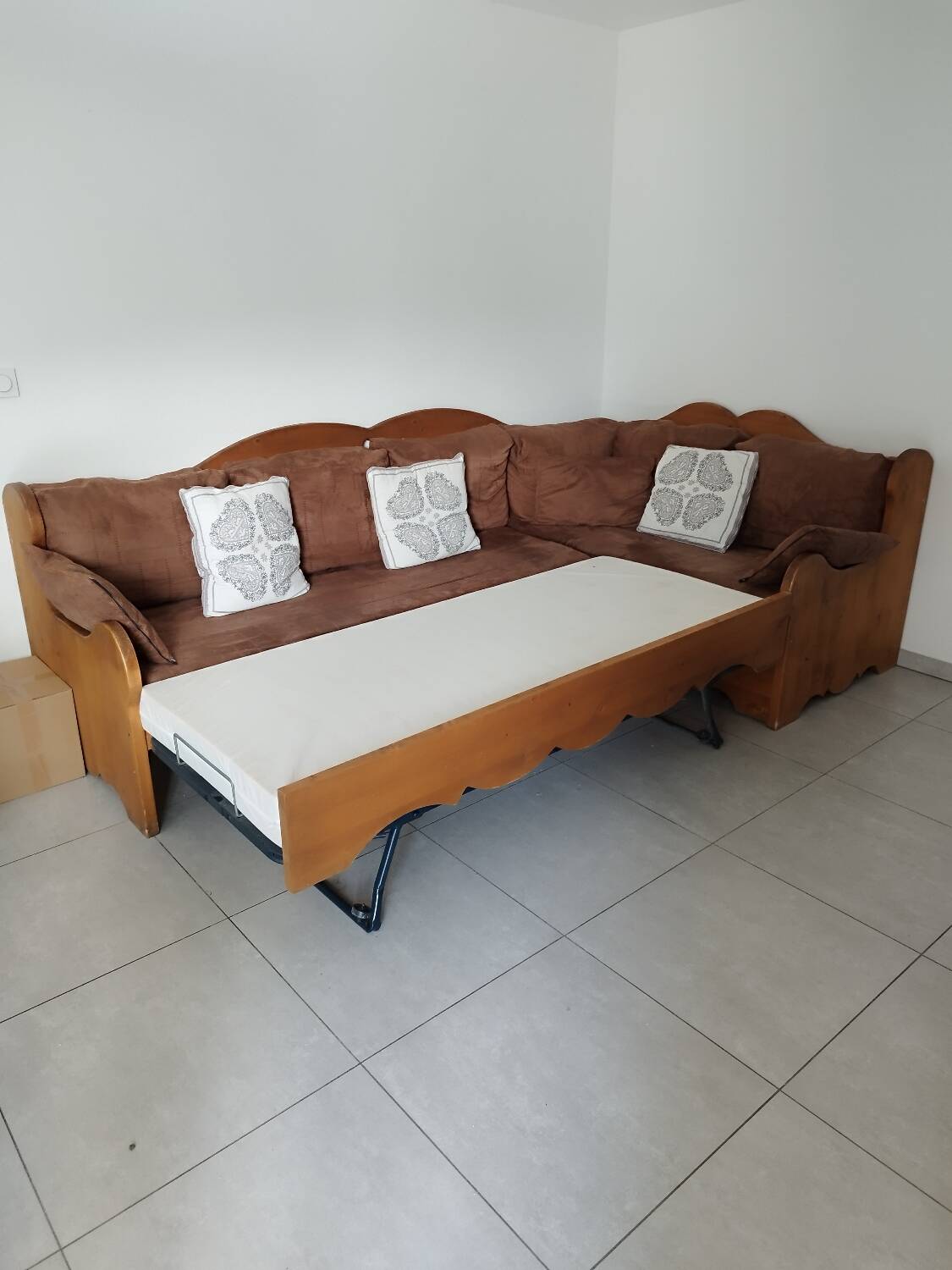 Banquette d'angles lit gigogne