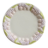 Vintage barbotine plate – Fruit decoration