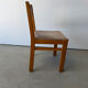 Série de 5 chaises design en orme massif vintage des années 80