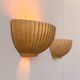 Pair of vintage beige ceramic wall lights, France, 1970.