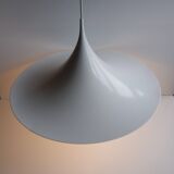 Large White Witch Hat Semi Pendant - Design by Bonderup and Thorup for Fog and Morup, 1960s.