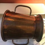 Copper plant pot with side handles