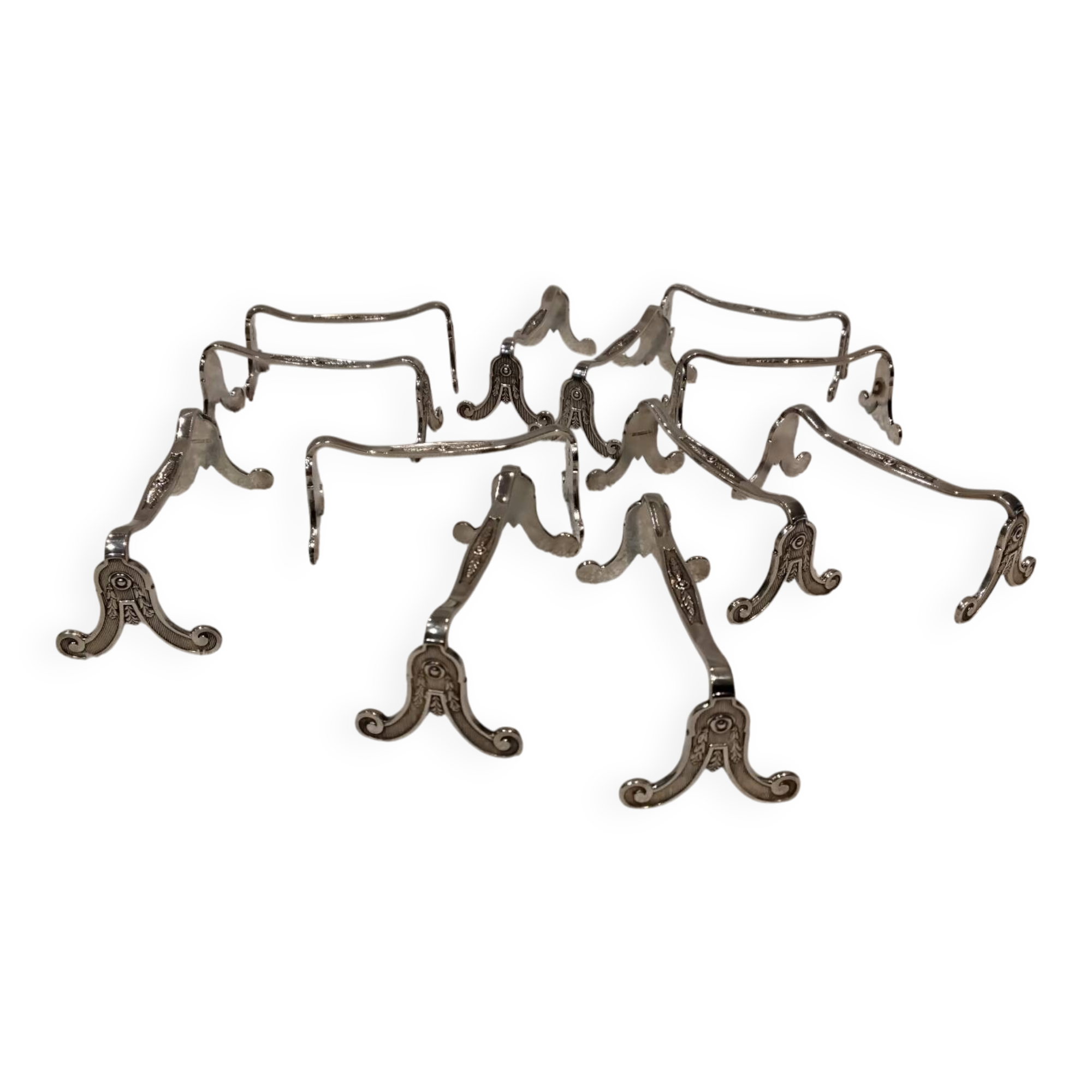 12 silver-plated knife holders Christofle Marie Antoinette LXVI