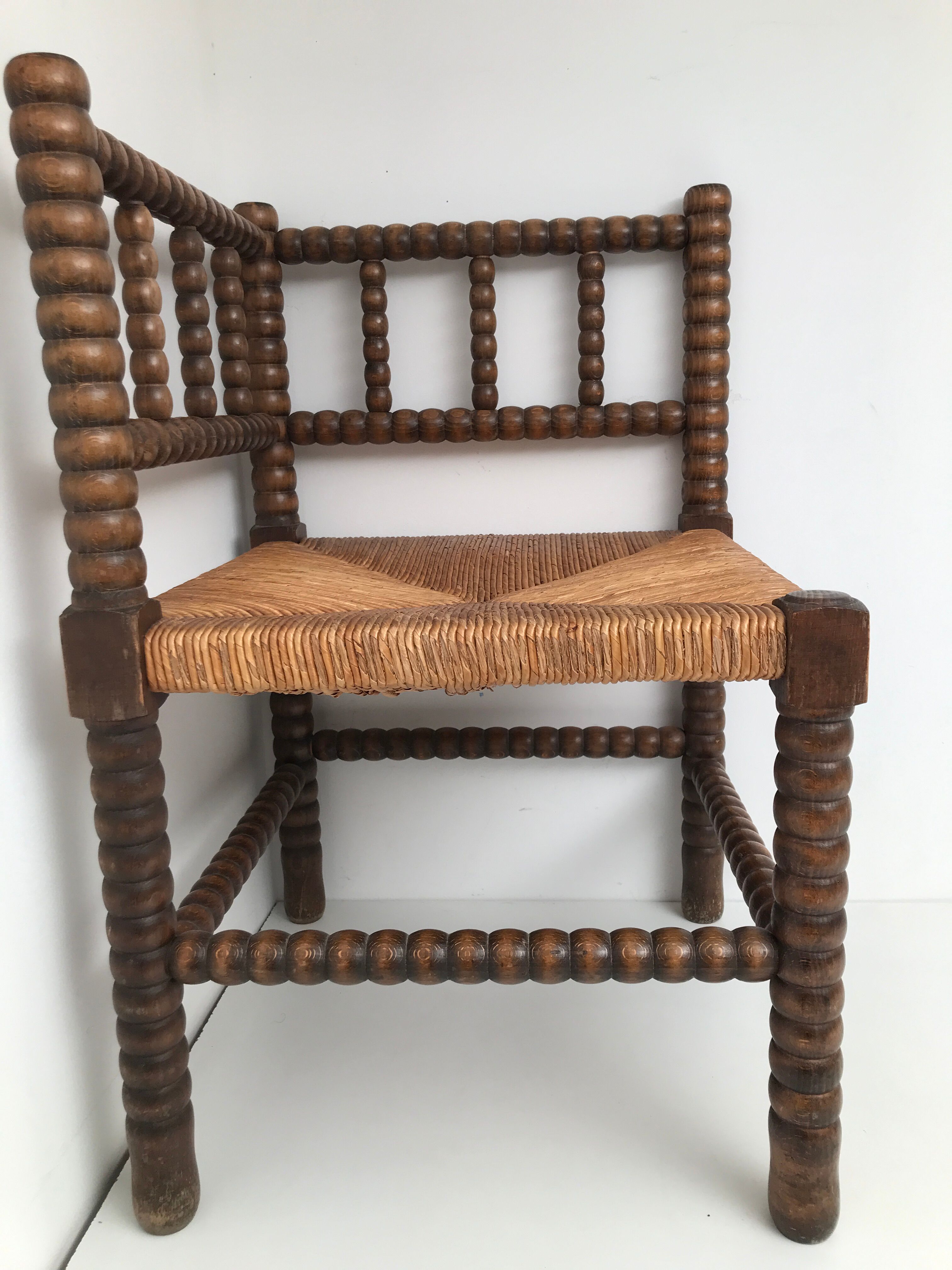 Fauteuil d'angle ancien vintage